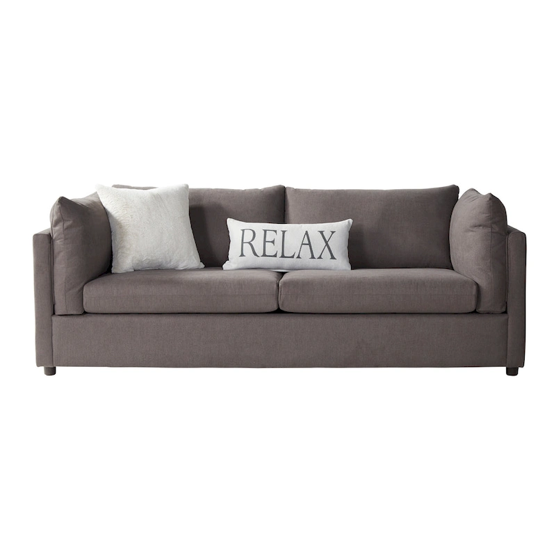 Roundhill Furniture Enda Pillow Back Fabric 3-Piece Sofa and Cuddler Chair Set