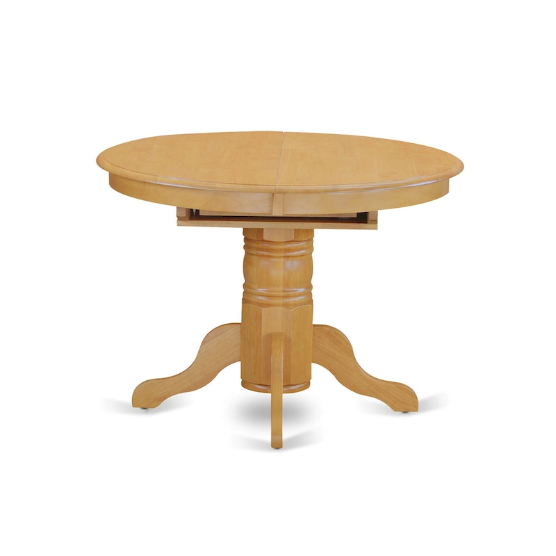 East West Furniture 5 Piece Dining Room Table Set- an Oval Kitchen Table and 4 Dining Chairs, 42x60 Inch, Oak