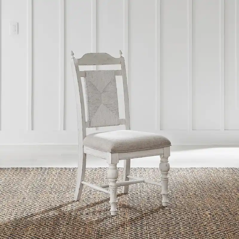 River Place Riverstone White 5 Piece Pedestal Table Set