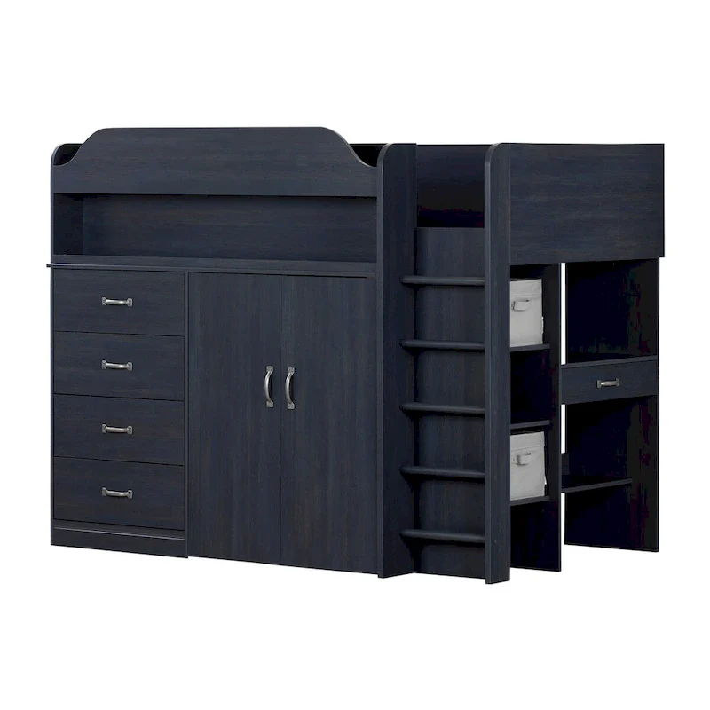 Kids Loft Bed with Built-in Desk, Space-Saving Design for Small Bedrooms