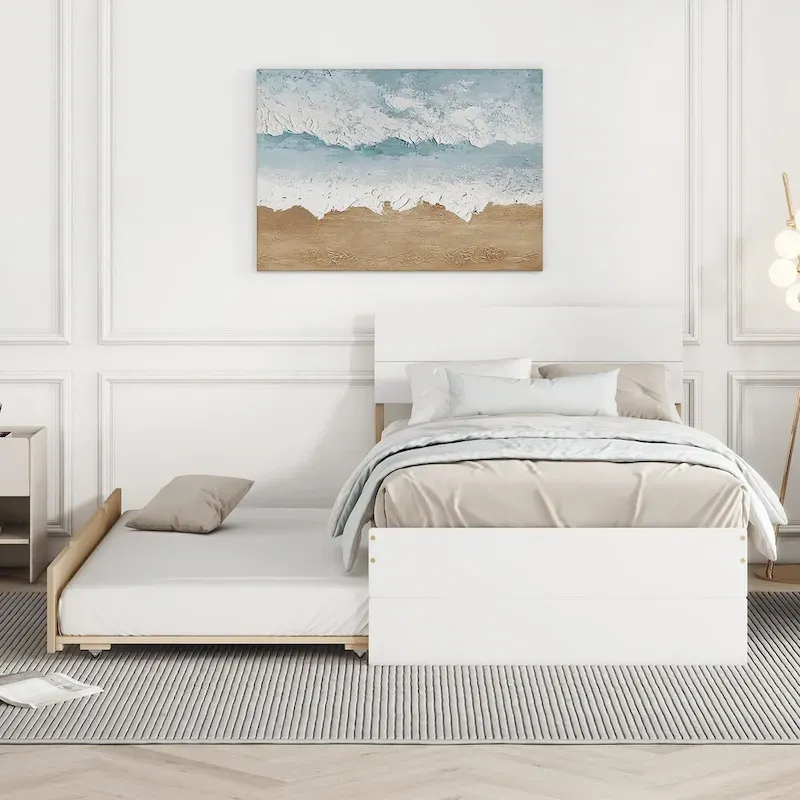 Modern Twin Bed Frame With Trundle