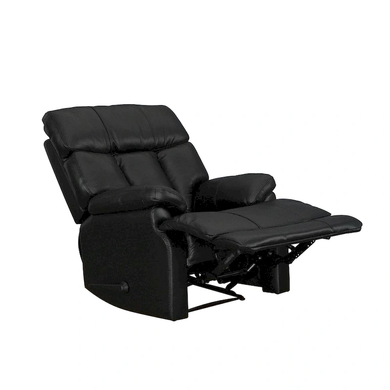 Davin Top Grain Leather Genuine leather Brown Extendable Footrest Manual Recliner