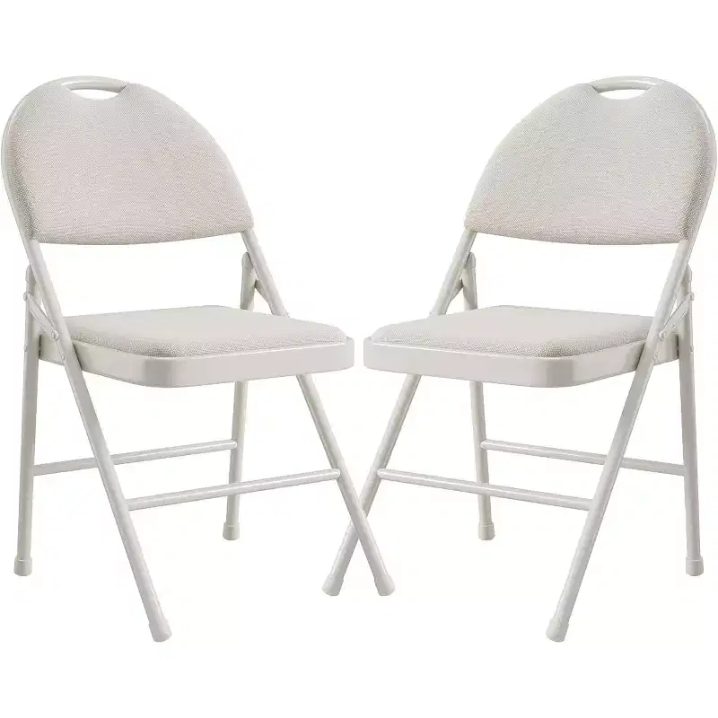 Metal Foldable Chair with and Non-Slip Feet Pads, Pu Party Chairs for Indoors and Outdoors, Room, Dining Room, in 1 Box
