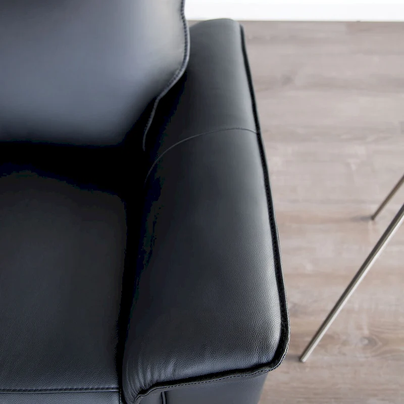 Furniture of America Marty Modern Leather Match Manual Recliner