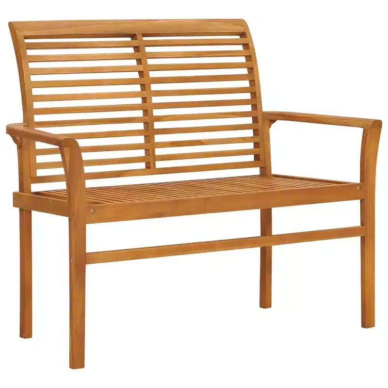 Garden Bench Teak, Cream White Teak wood Medium Sturdy
