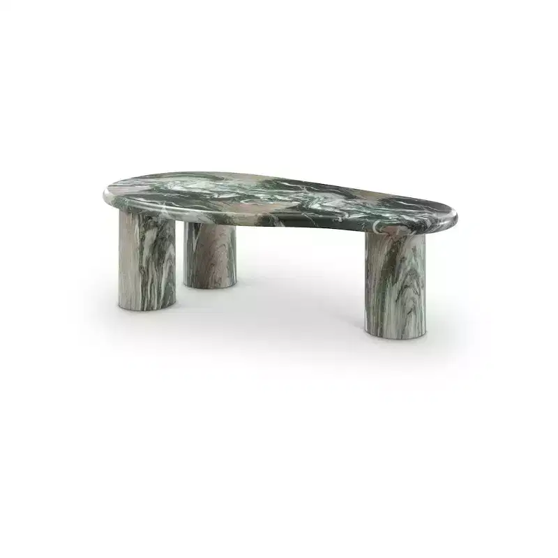 Meridian Furniture Sassari Green Marble Finish Concrete Coffee Table