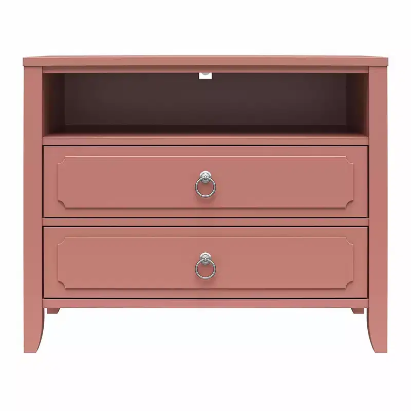 Elegant 2-Drawer Nightstand with Classic Design