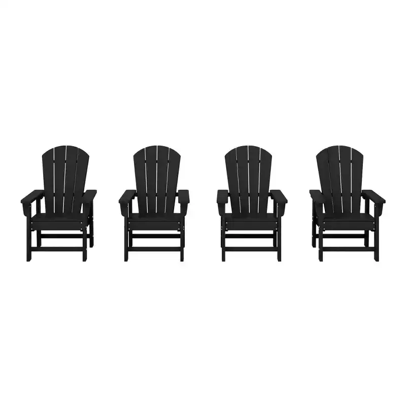 WestinTrends Malibu Kids Outdoor Adirondack Plastic Patio Chair (Set of 4)