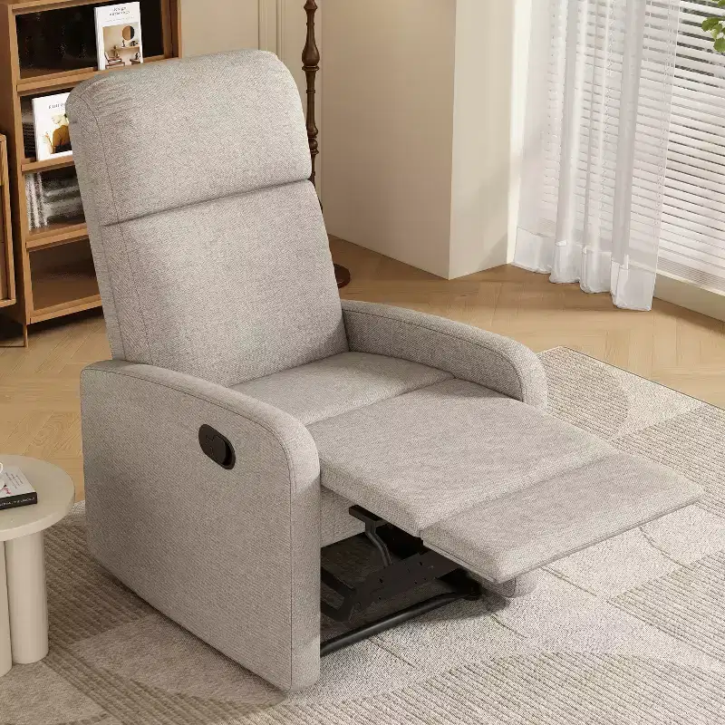 Contemporary Upholstered Recliner Chair with 3 Adjustable Backrest Angles
