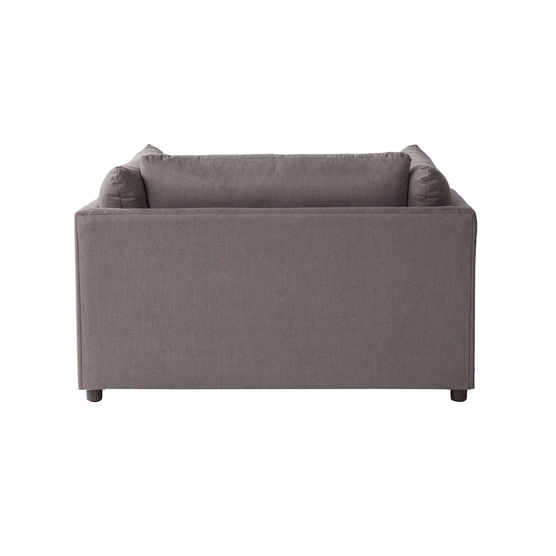 Roundhill Furniture Enda Pillow Back Fabric 3-Piece Sofa and Cuddler Chair Set