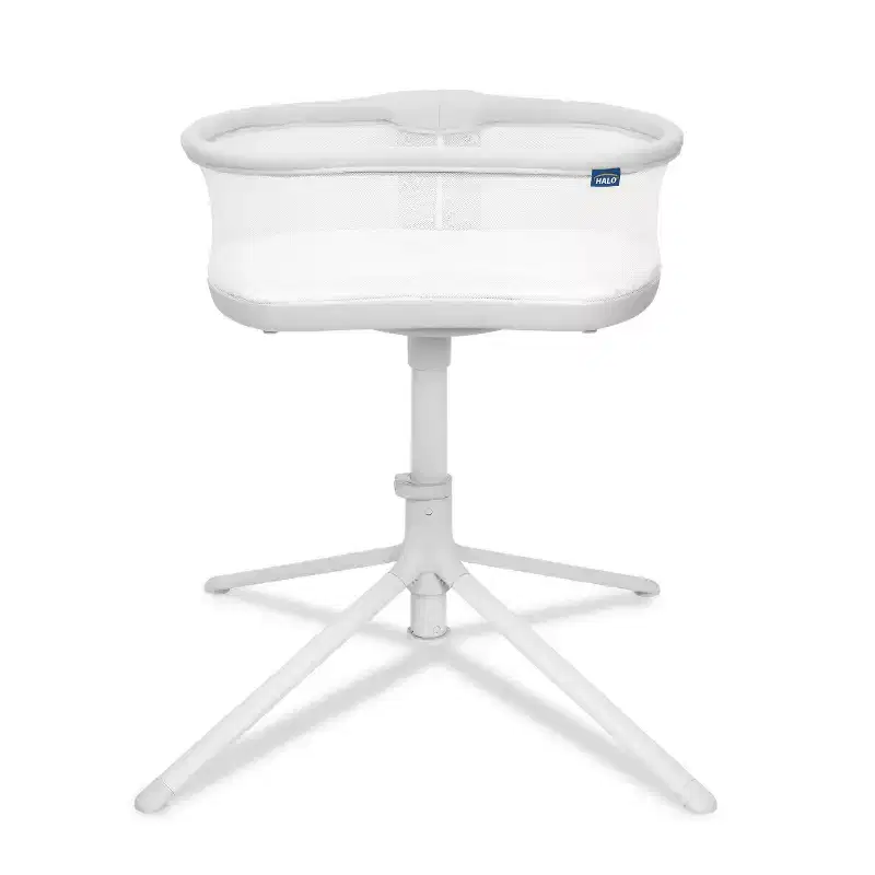 HALO BassiNest Swivel Sleeper 3.0 Baby Bassinet - Gray: 360-Degree Swivel, Metal Frame, Cotton Fill, 20 lb Capacity