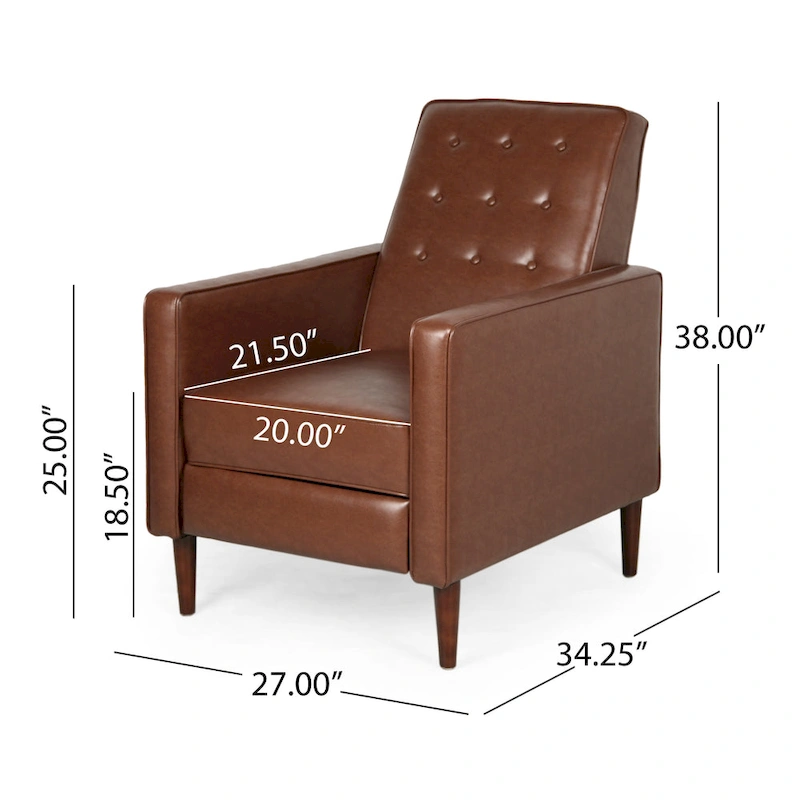 Mervynn Mid-century Button Tufted Recliners (Set of 2) by Christopher Knight Home