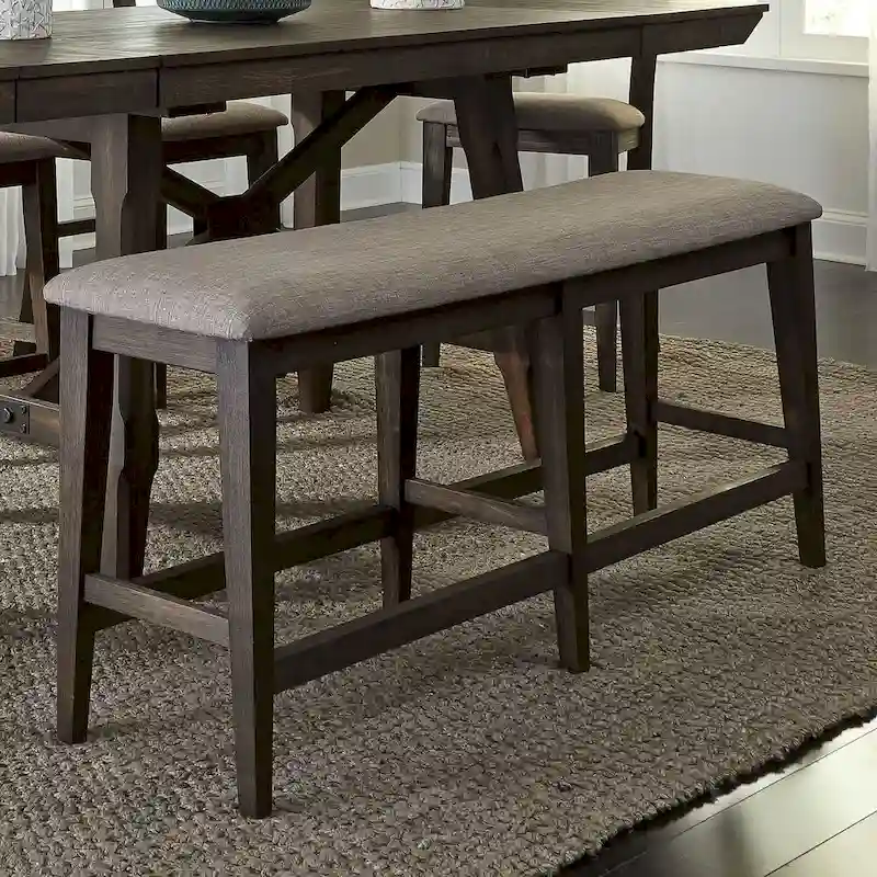 Double Bridge Dark Chestnut Counter Bench