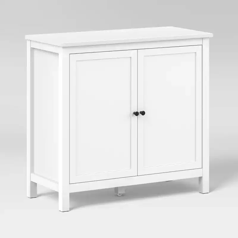 Traditional Multipurpose Storage Cabinet, Classic White, 32
