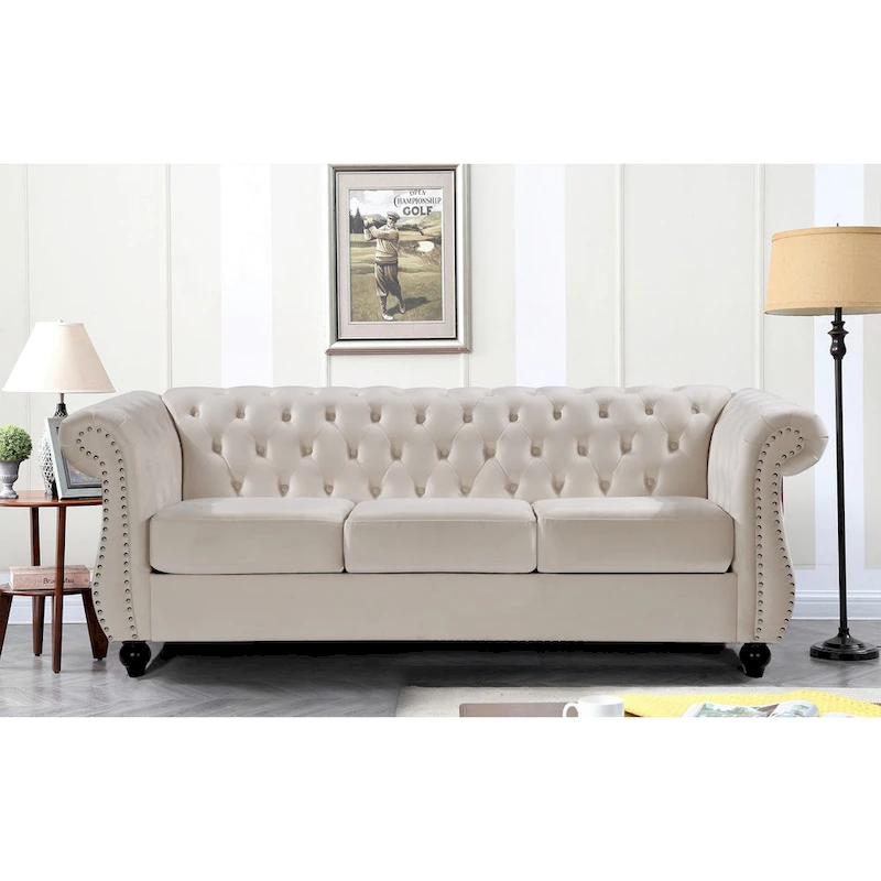 Antoinette Chesterfield 2-Piece Set- Sofa & Loveseat