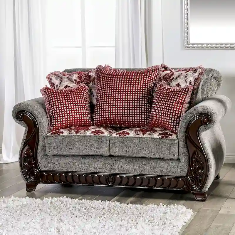 Mansuri Traditional Chenille Rolled Arms 2-Piece Sofa Set by Gracewood Hollow