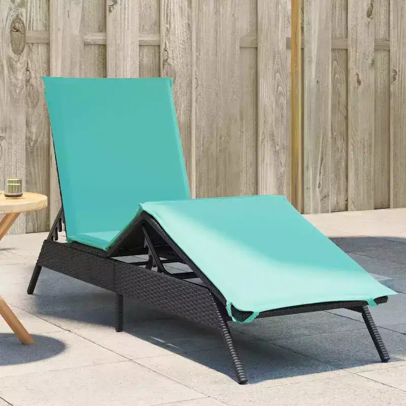 vidaXL Patio Sun Lounger PE rattan Extra Long Adjustable Footrests