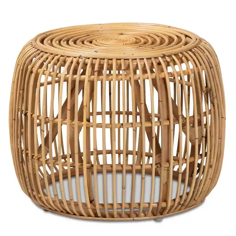 Maverick Rattan End Table Natural/Brown - bali & pari