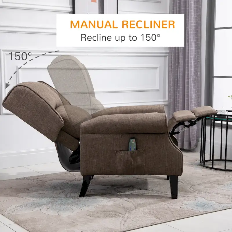 Heated Massage Recliner Chair with Lumbar Heating & Remote Controller
