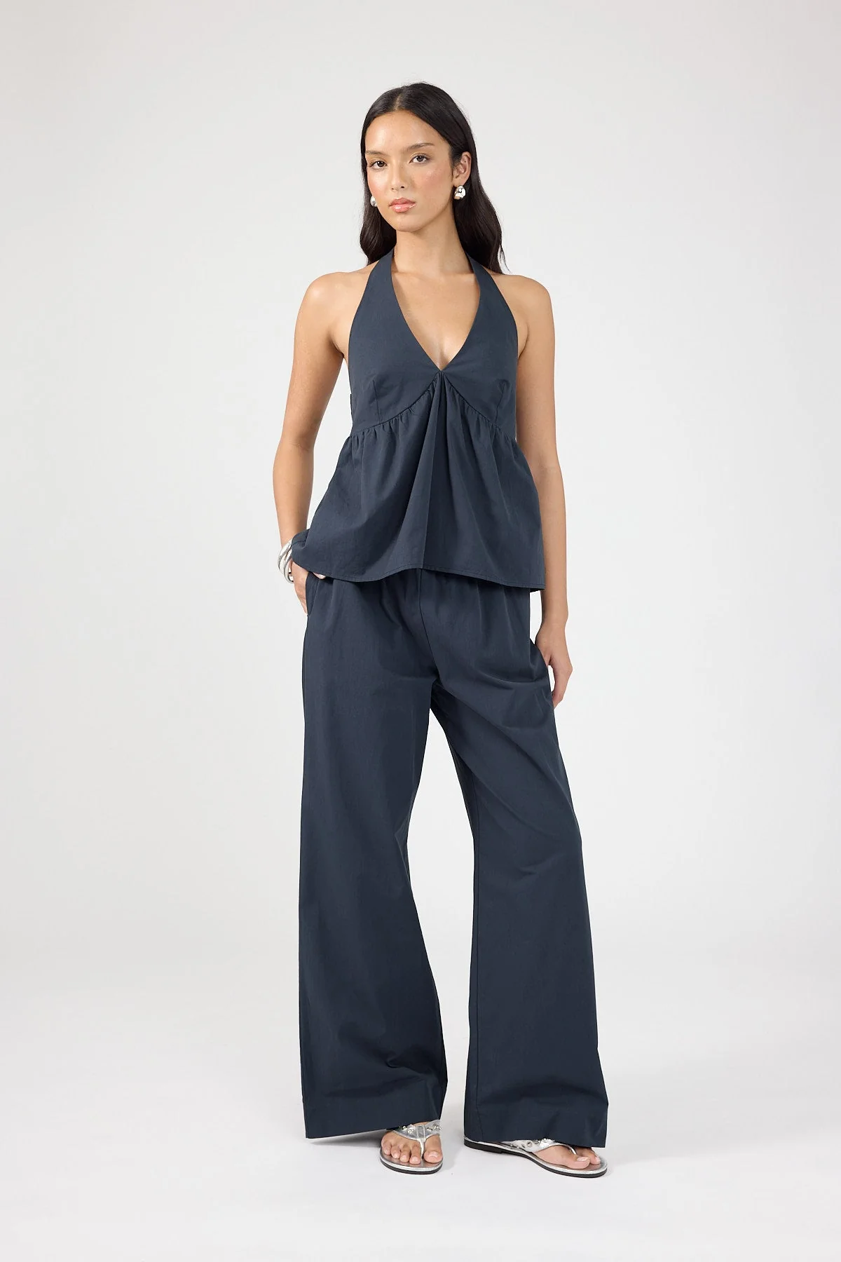 Cotton Pant Ink Blue