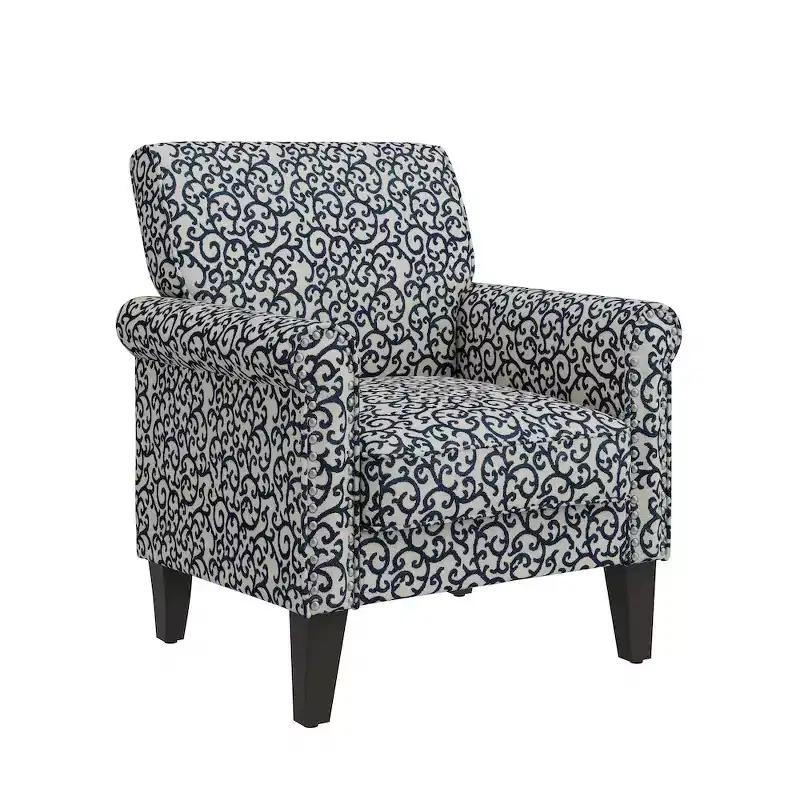 HL Home,Jean Rolled Arm Chair with Nailheads