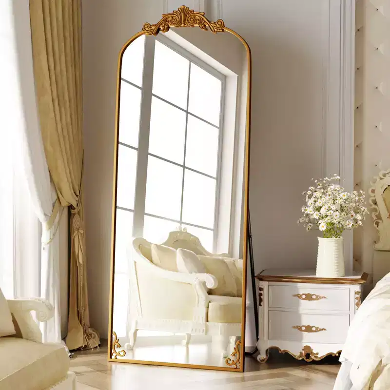 BEAUTYPEAK Arched Vintage Baroque Full-Length Mirrors