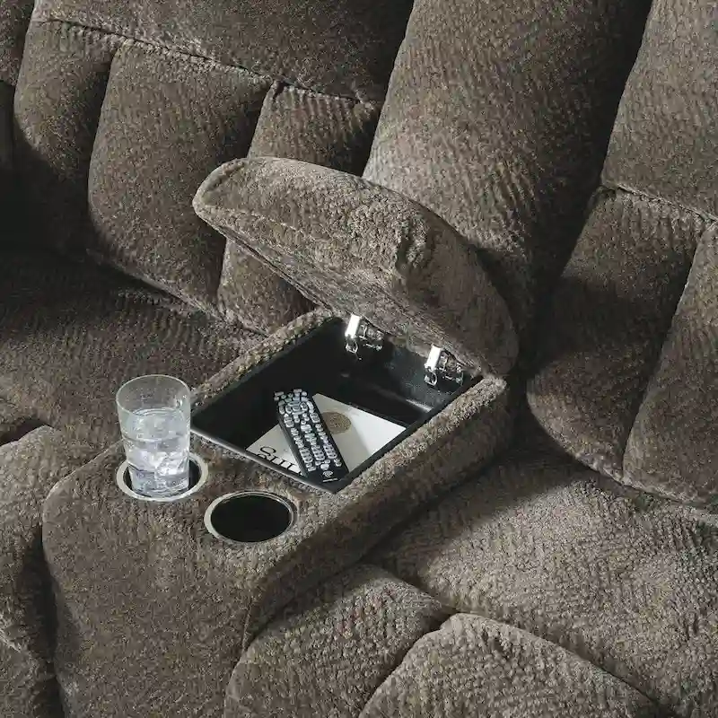 Signature Design by Ashley Frohn Double Reclining Loveseat with Console - 80W x 40D x 42H