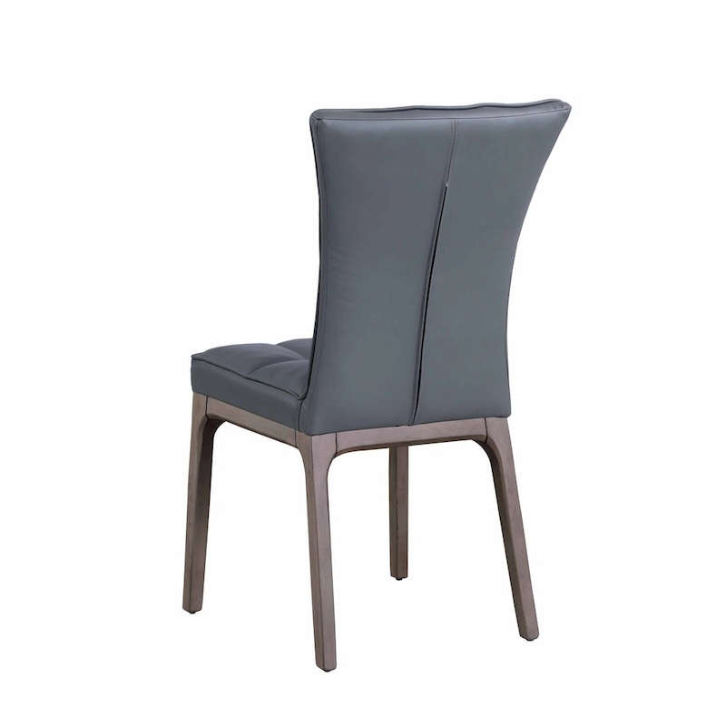 Somette 5-Piece Dining Set with Round Glass Table, Acrylic Base & 4 Tufted Side Chairs