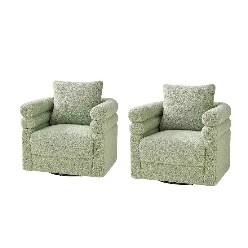 Arturo Modern Swivel Chair with Two Pillow Set of 2|ART OF LIVING DESIGNS-SAGE