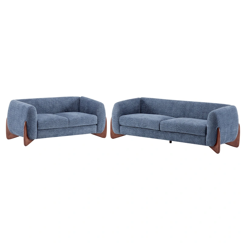 Arion Upholstered Boucle 2-Piece Living Room Sofa Set by Christopher Knight Home