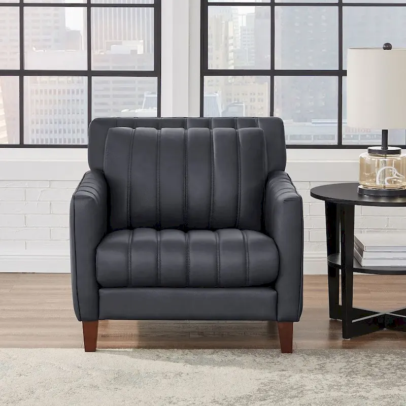 Hydeline Ennis Top Grain Leather Sofa Loveseat and Chair Set - Sofa, Loveseat, Chair