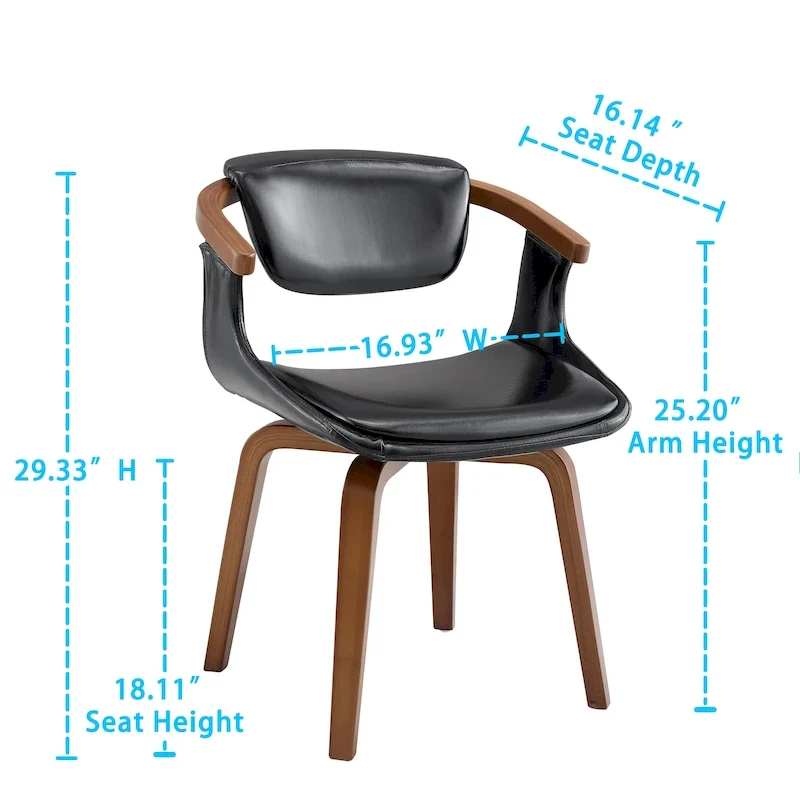 Modern Swivel Dining Chair, Upholstered Seat, 360-Degree Rotation, Mid-Century Style