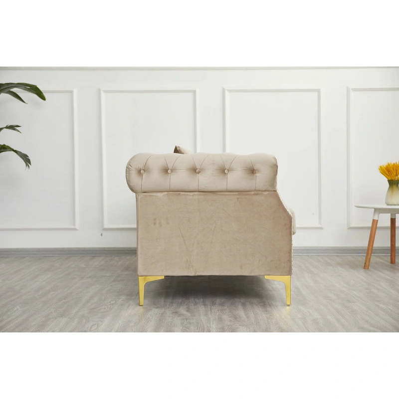 Velvet 2 Piece Loveseat and Sofa Living Room Set