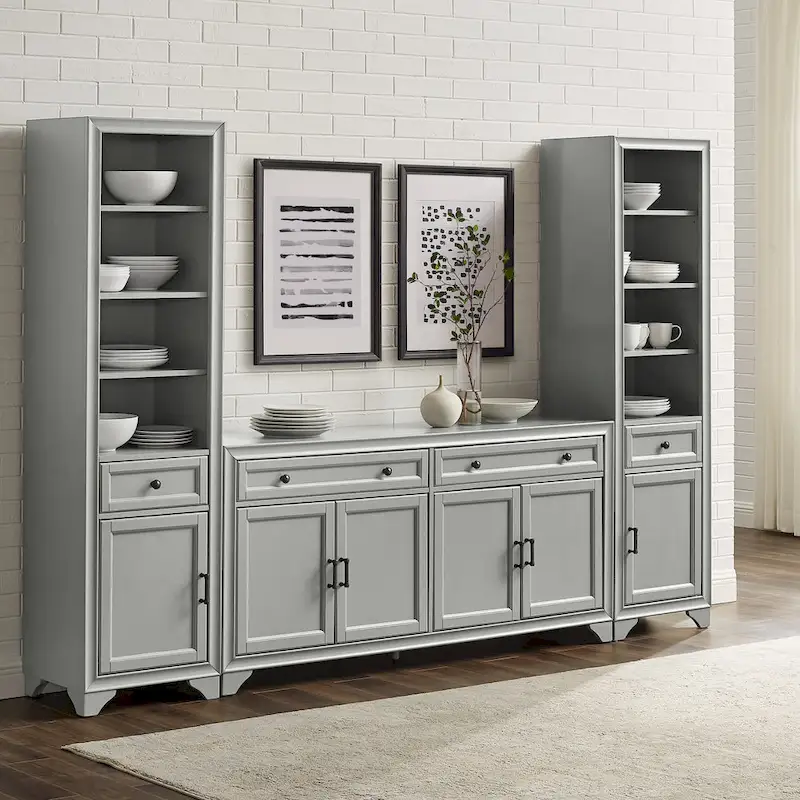 3Pc Sideboard And Bookcase Set - 15x97x67.63