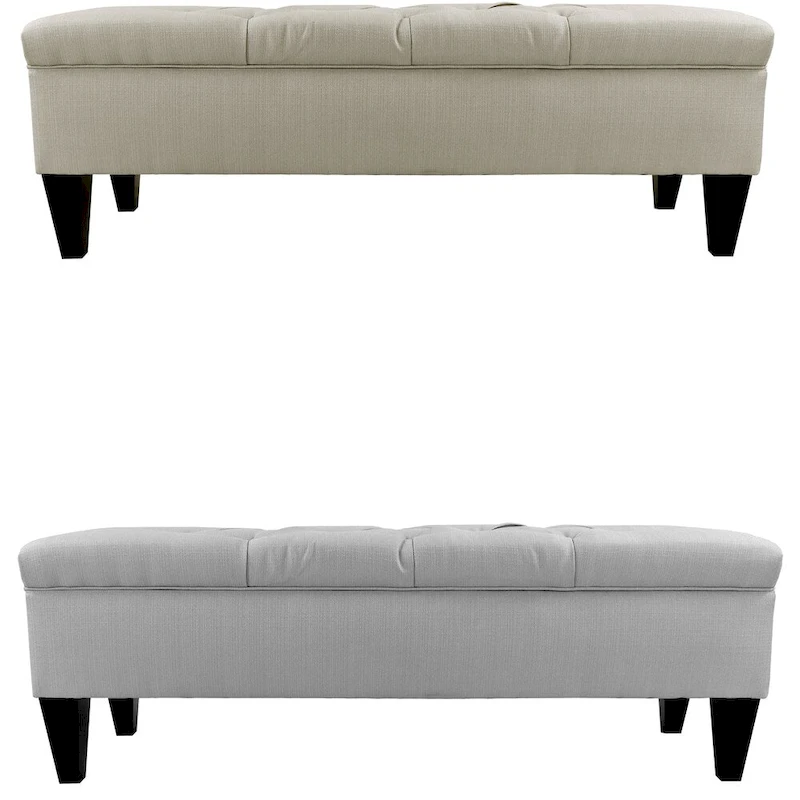 Sachi Diamond Tufted Upholstered Storage Bench