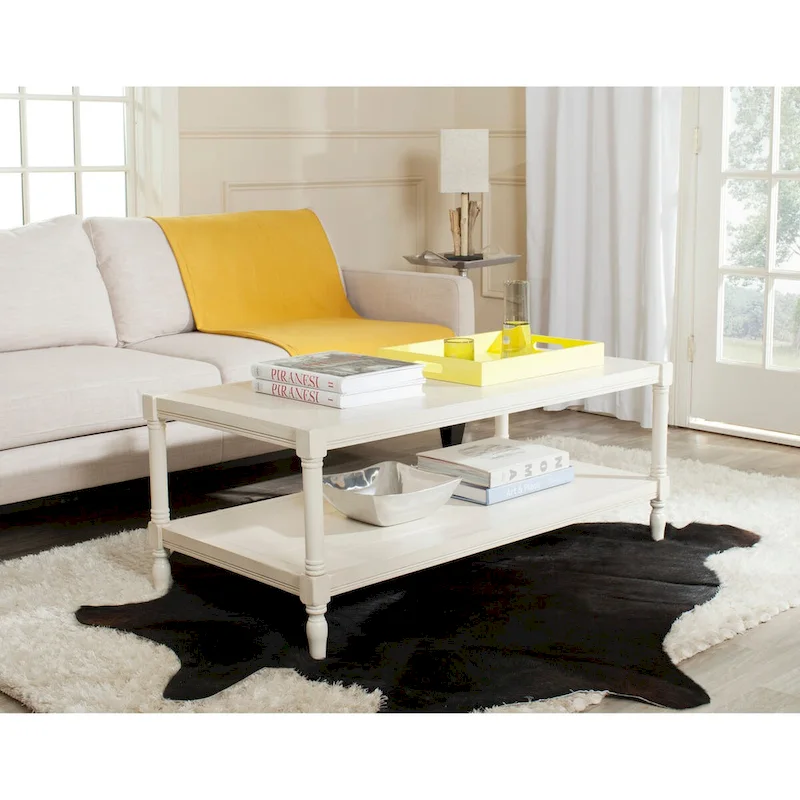 Eudora White Coffee Table - 47.2 x 23.6 x 18.9 - 47Wx24Dx19H