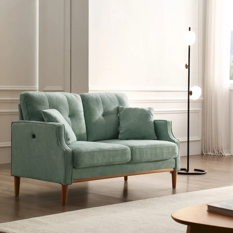 Loveseat With Waterproof Fabric,USB Charge