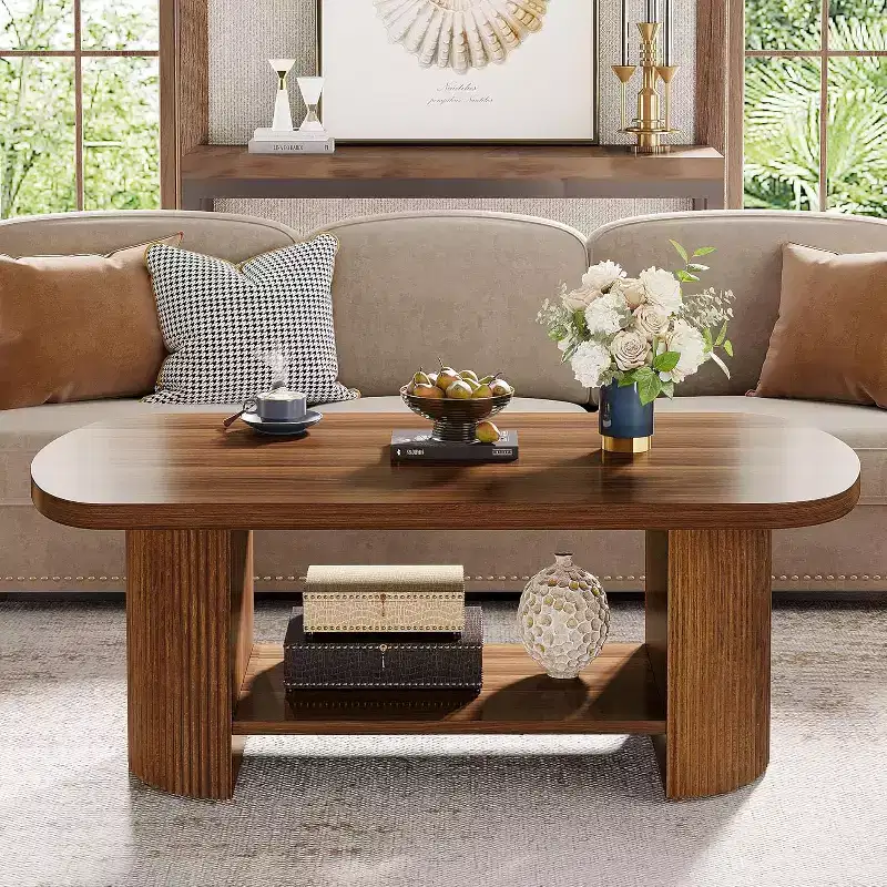 2-Tier Oval Coffee Table