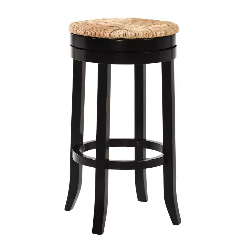 Carolina Living 30 Leif Swivel Rush Seat Barstool Antique