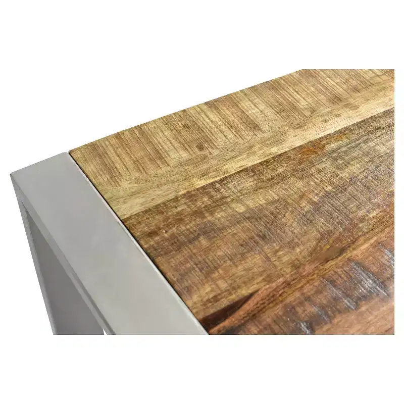 Reclaimed wood and Silver Metal - Bench - Timbergirl