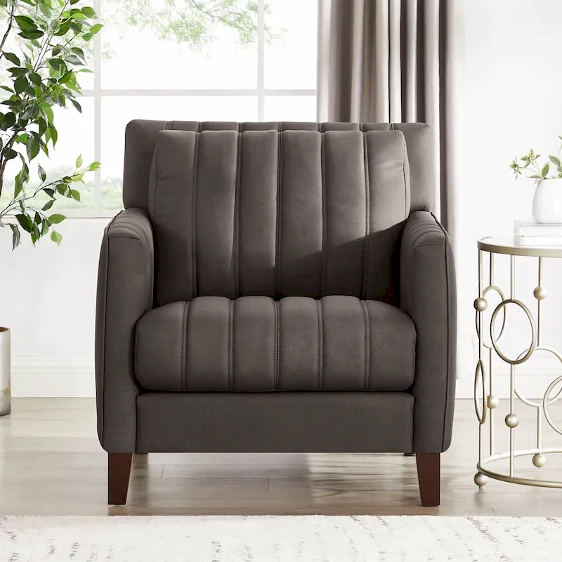 Hydeline Ennis Top Grain Leather Sofa Loveseat and Chair Set - Sofa, Loveseat, Chair