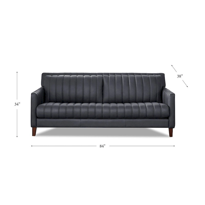 Hydeline Ennis Top Grain Leather Sofa Loveseat and Chair Set - Sofa, Loveseat, Chair