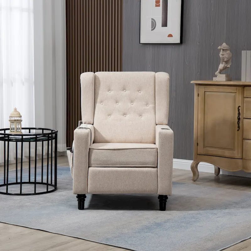 Recliner Chair with Button Tufted Back