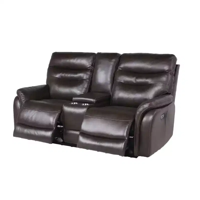 Power Recliner Console Loveseat -  : USB Port, Center Storage