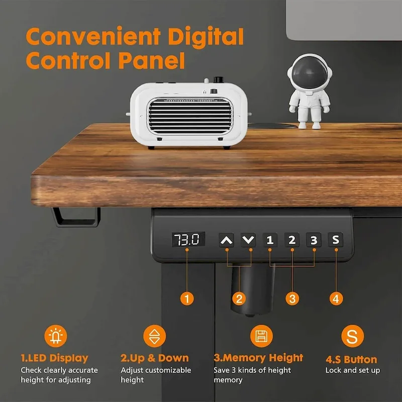 Height Adjustable Electric Standing Ergonomic Computer Desk