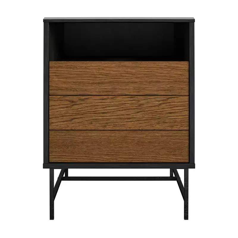 Reznor End Table, Black Oak