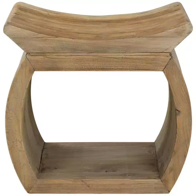 Uttermost Connor Elm Wood Accent Stool