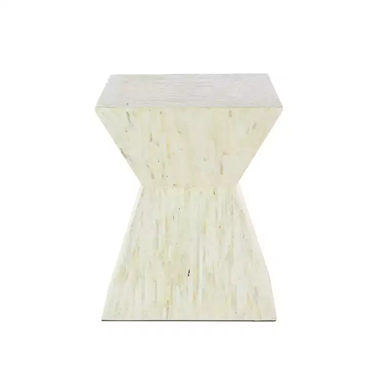 Contemporary Shell Inlaid Accent Table
