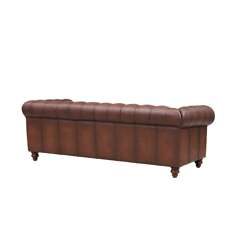Hydeline Alton Bay Top Grain Leather Chesterfield Sofa and Chair - Sofa, Chair