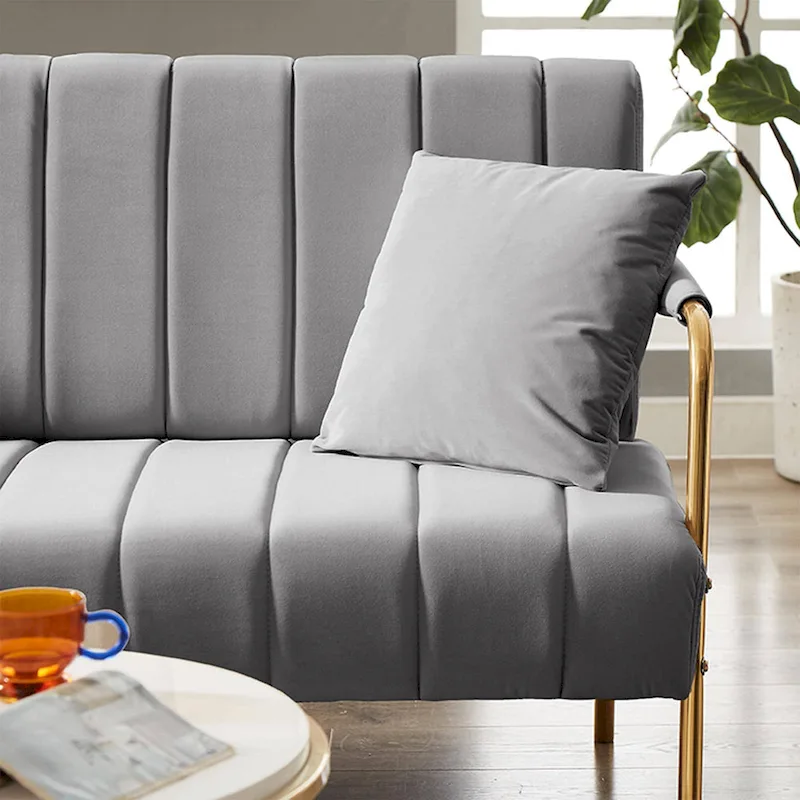 Ouyessir Upholstered Loveseat, Tufted Back Couch, Accent Armchair with 2 Pillows